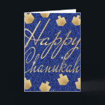 "Gold Dreidels" Greeting Card w Envelope<br><div class="desc">"Gold Dreidels" Greeting Card with Envelope. To personalize, delete editable text on front and inside of the card and replace with your own messages. Choose your favorite font style, color, and size. All design elements can be edited. Thanks for stopping and shopping by. Much appreciated!!! Happy Hanukkah! Size: Standard (5"...</div>