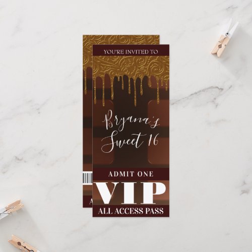 Gold Drip Wrapper Chocolate Candy Bar Party VIP