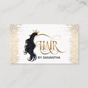 Gold Drips Hair stylist modern typography Business Card