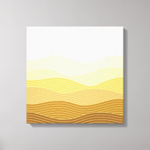 Gold Dunes Minimalist Abstract Boho Design Canvas Print