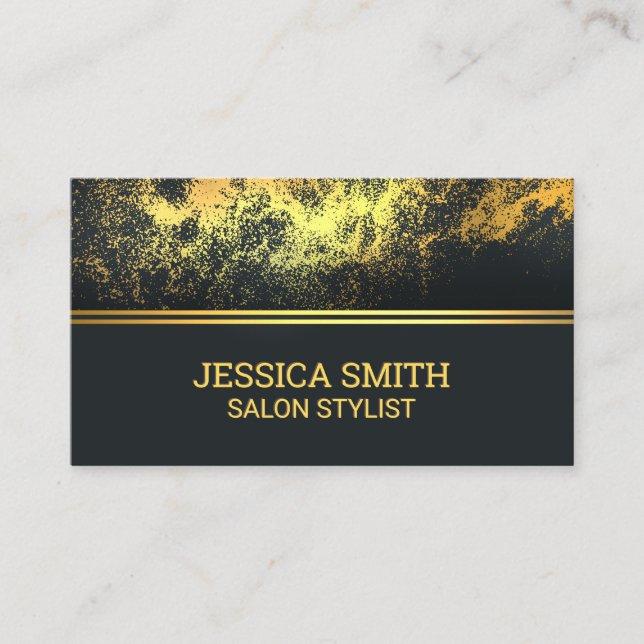 Gold Dust Background Business Card (Front)