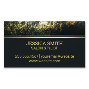 Gold Dust Background Business Card Magnet