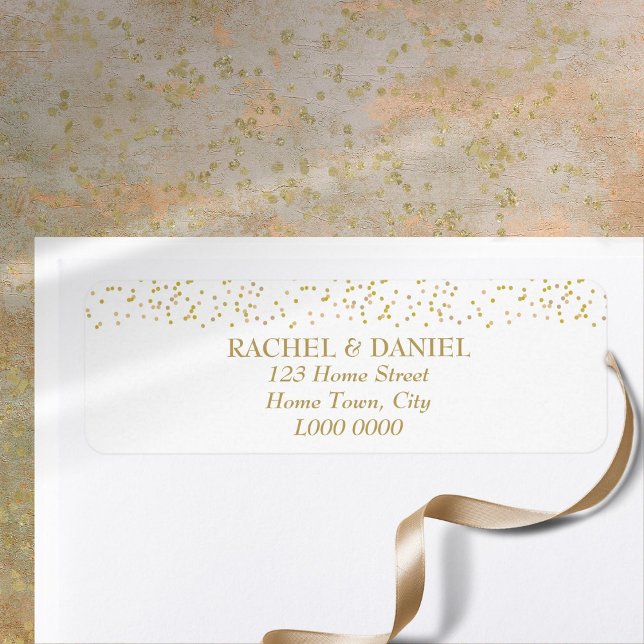 Gold Dust Confetti Address Label (Gold Dust Confetti Address Label)