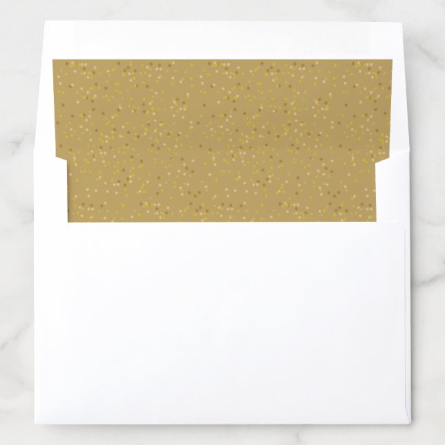 Gold Dust Confetti Elegant  Envelope Liner (In Envelope)