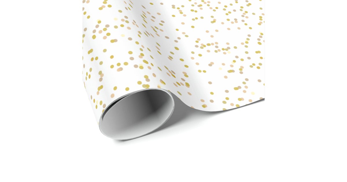 Gold Dust Confetti Gift Wrap | Zazzle