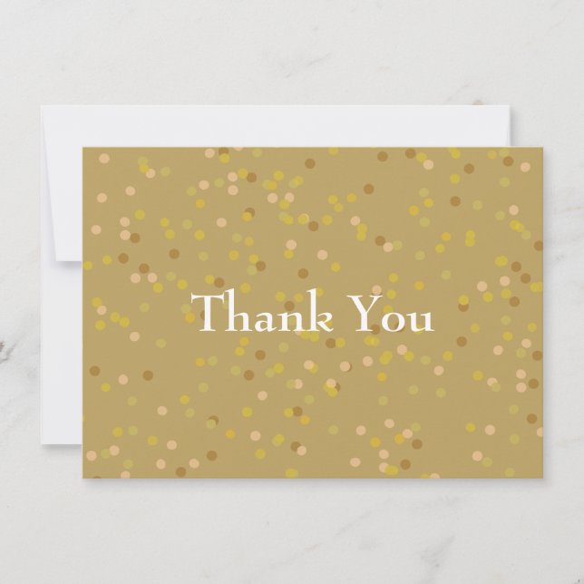 Gold Dust Confetti Thank You Card (Front)