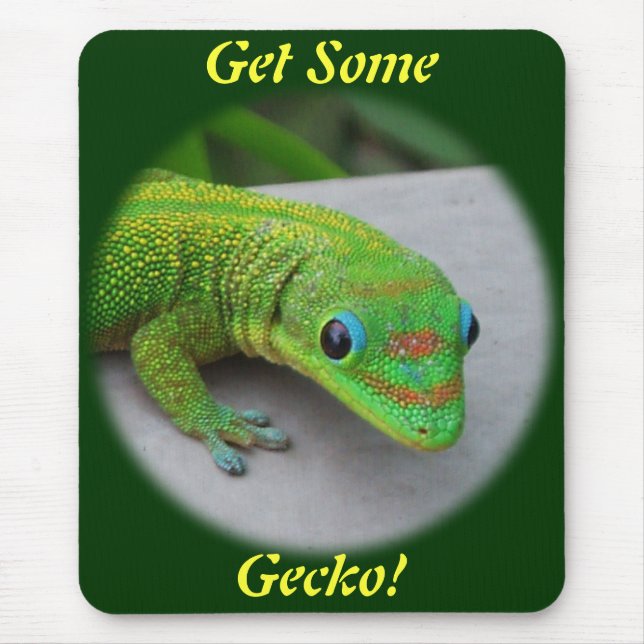 Gold Dust Day Gecko – Audition and Get Some Gecko Mouse Pad (Front)