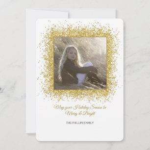 Gold Dust Frame Photo Holiday Card