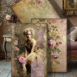 Gold Dust, Old World Vintage Fairy Romantic Floral Wrapping Paper Sheets