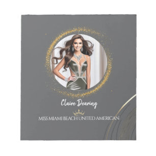 Gold Dust Pageant Titleholder Photo Notepad