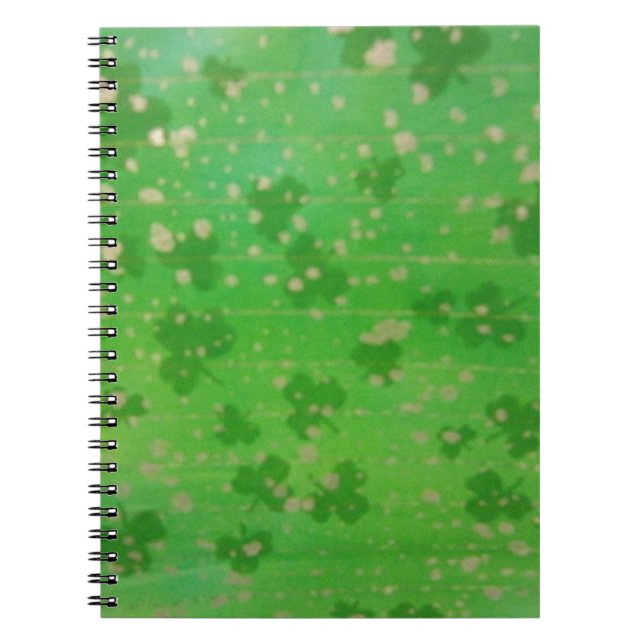 Gold-Dusted Shamrocks Notebook (Front)