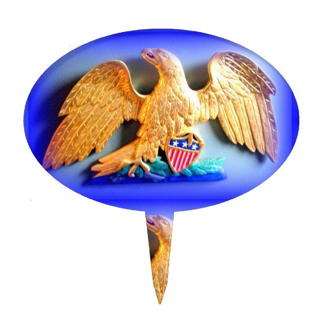 gold eagle cake pick (Front)