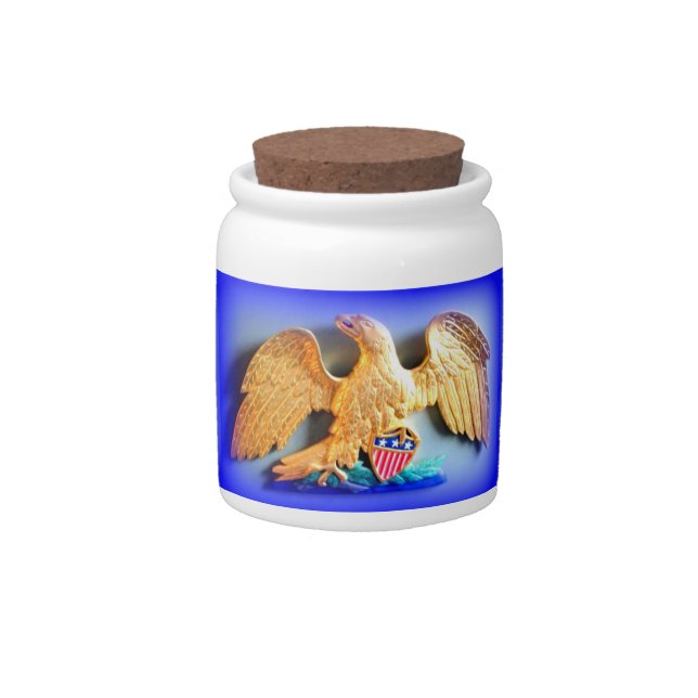 gold eagle candy jar (Front)