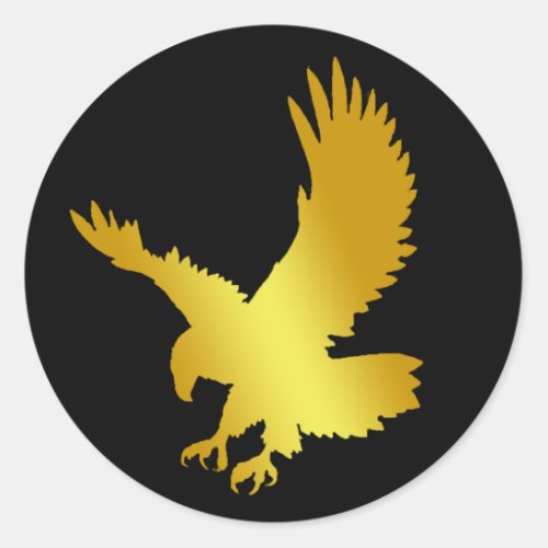 GOLD EAGLE CLASSIC ROUND STICKER