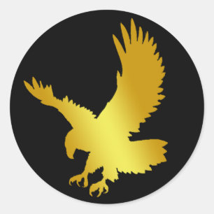 GOLD EAGLE CLASSIC ROUND STICKER