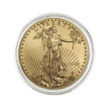 Gold Eagle Coin Lapel Pin at Zazzle