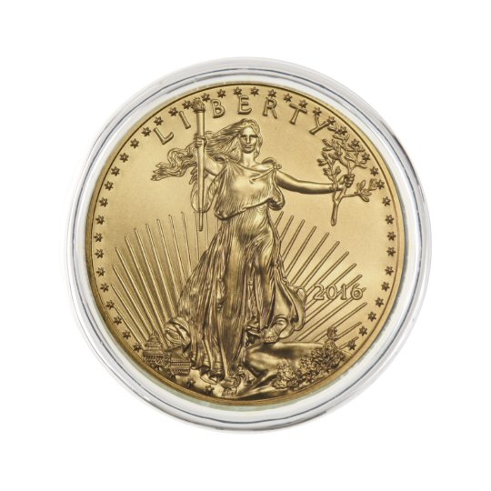 Gold Eagle coin Lapel Pin