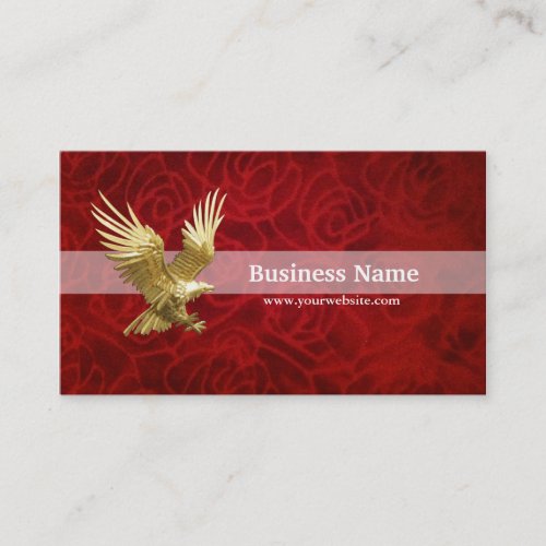 Gold Eagle in Velvet Red Business Card Templates