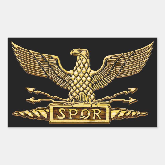 Gold Eagle of Roman Republic Rectangle Stickers