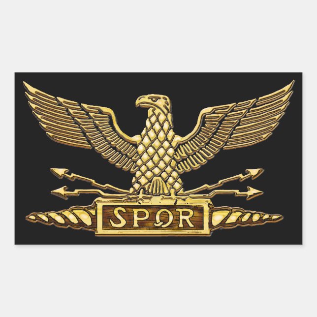 Gold Eagle of Roman Republic Rectangular Sticker (Front)