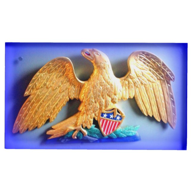 gold eagle table card holder (Front)