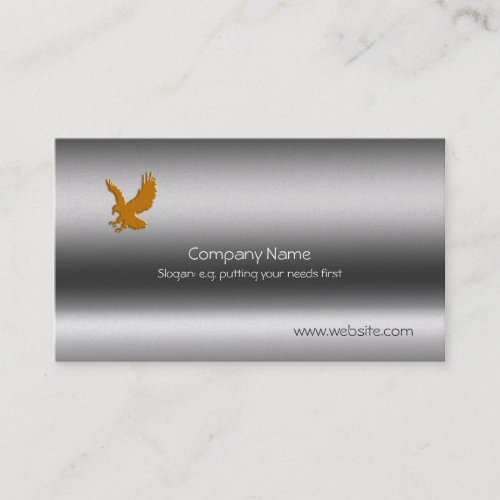 Gold Eagle Talons outstretched Metallic_effect Business Card