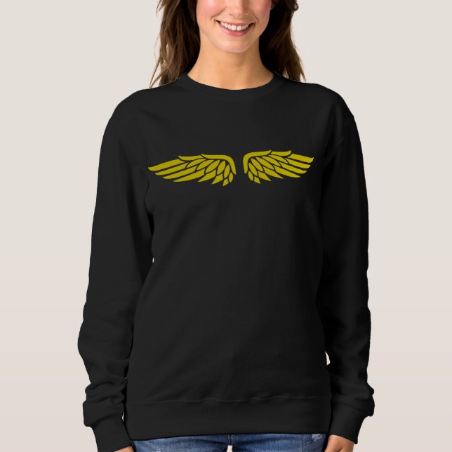 Gold Eagle Wing Sweatshirt l Women's  (Front)