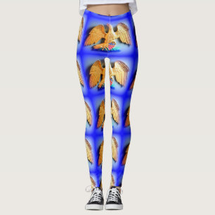 gold eagles blue leggings