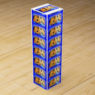 gold eagles blue wine gift box