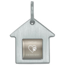 Gold Eat Play Love Custom Dog Name ID Tag