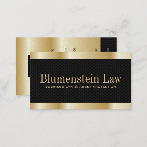 Gold Effect Attorney Business Cards