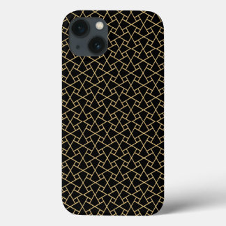 Gold-effect, Black Islamic Pattern iPad Mini Case