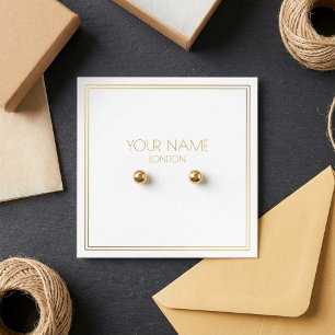 Gold effect border earring holder
