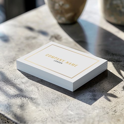 Gold effect border professional business card