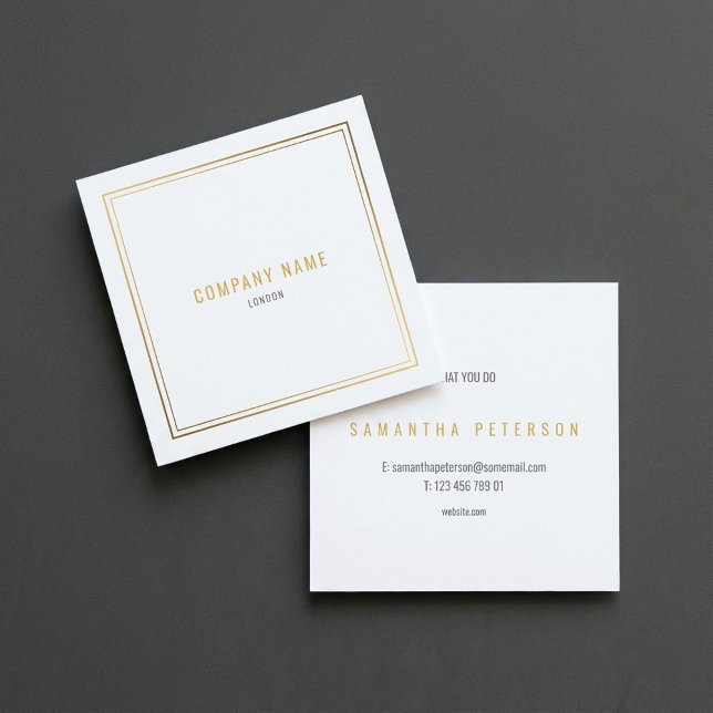 Gold effect border square business card (Gold effect border square business card.)