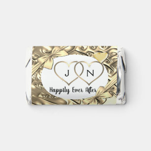 Gold Effect Chocolate Wrapper Wedding Favors