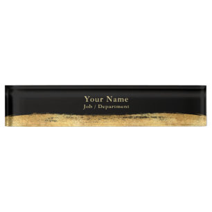 Gold effect classy executive desk name plate