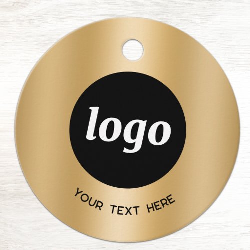 Gold Effect Logo and Text Business Price Tags