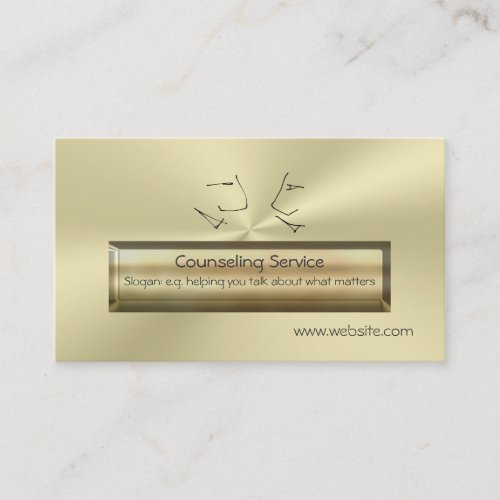 Gold effect luxury Talking Heads Counsellor Business Card