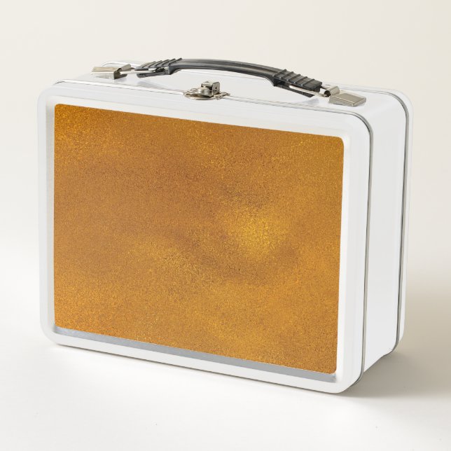 Gold Effect Metal Lunch Box (Front)