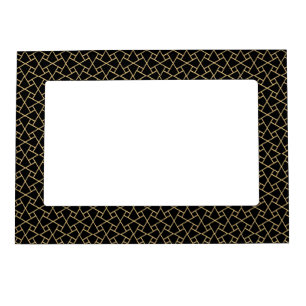 Gold-effect on Black Islamic Pattern Photo Frame