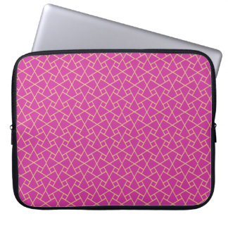Gold-effect Purple Islamic Pattern Laptop Sleeve