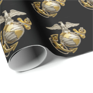 Gold EGA- US Marine Corps Wrapping Paper
