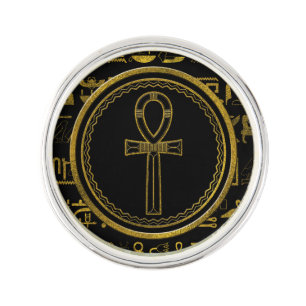 Gold Egyptian Ankh Cross symbol Lapel Pin