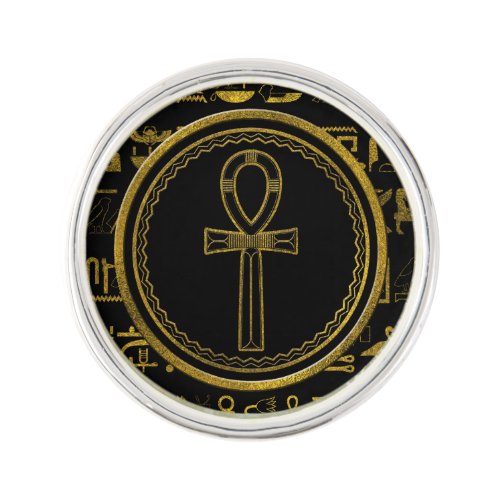 Gold Egyptian Ankh Cross symbol Lapel Pin