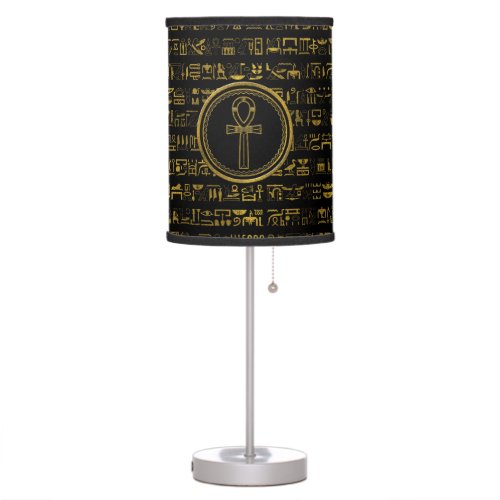 Gold Egyptian Ankh Cross symbol Table Lamp