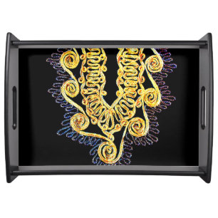 Gold Egyptian Design Serving Tray