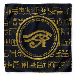 Gold Egyptian Eye of Horus - Wadjet Bandana