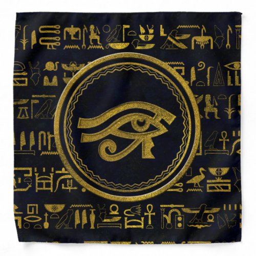 Gold Egyptian Eye of Horus _ Wadjet Bandana