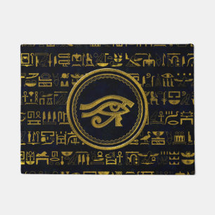 Gold Egyptian Eye of Horus - Wadjet Doormat